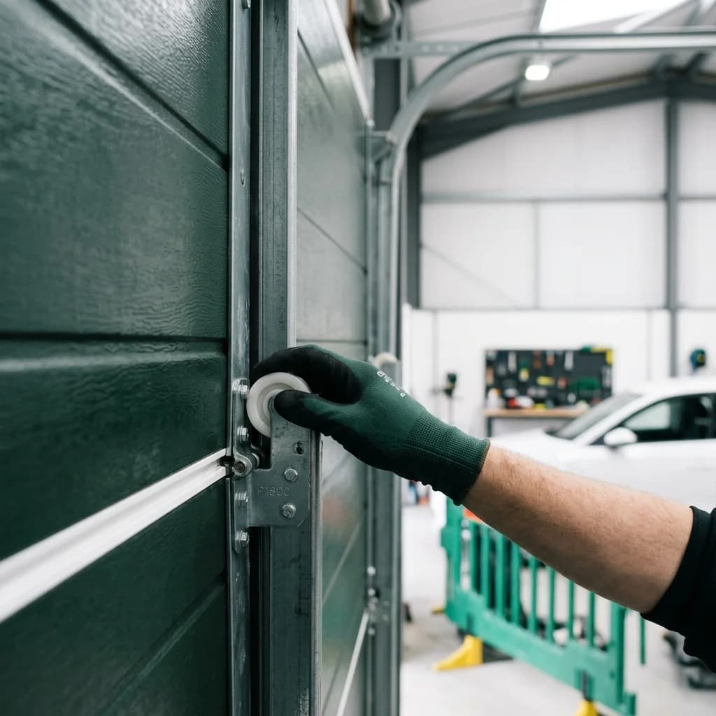 Sectional Garage Door Repairs in Perth — Panel-lift doors — hinges, rollers, cables, tracks and panel replacement.